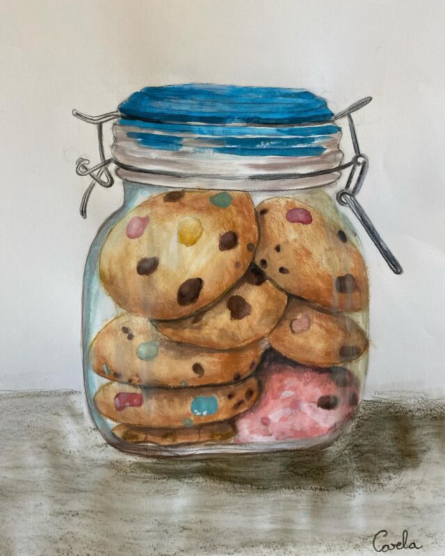 Cookies#peinture#gouache#transparence#coursdepeinture#lartrecre#eleve#12ans#geneve